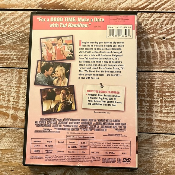 3/$15 u pick dvds📀or 1 for $10~ 💖win a date with Tad Hamilton💖 - Picture 2 of 8